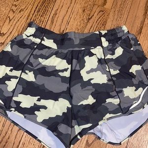 Lulu Lemon green camo shorts